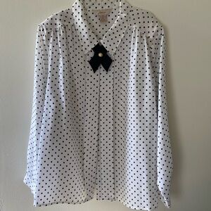 Fashion attitudes Poka dot blouse